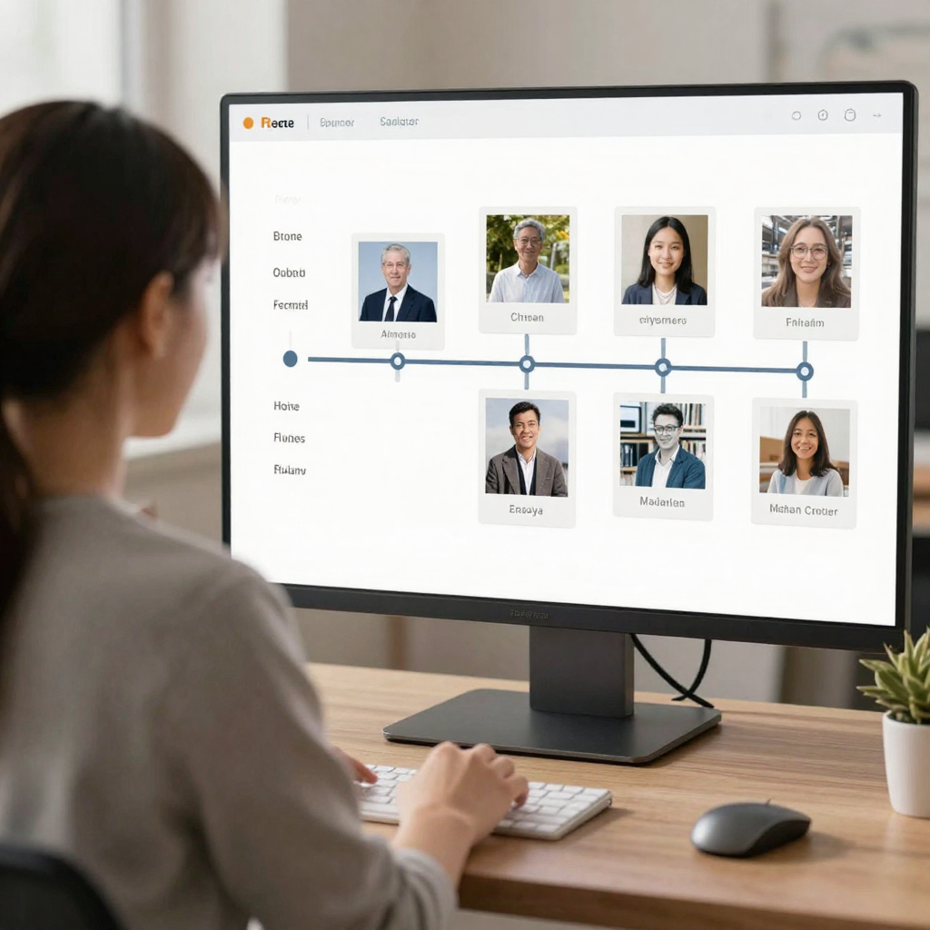 IMG: A user interacting with an AI companion, showing a timeline of memories
